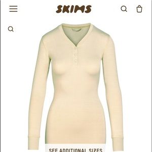SKIMS Henley Sleep Dress/ Taupe/ 3X/ in original packaging, never opened.